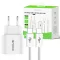Rixus RXHC20C USB-C 20W-os Hálózati adapter, USB-C - USB-C Kábel 1.8m, Fehér